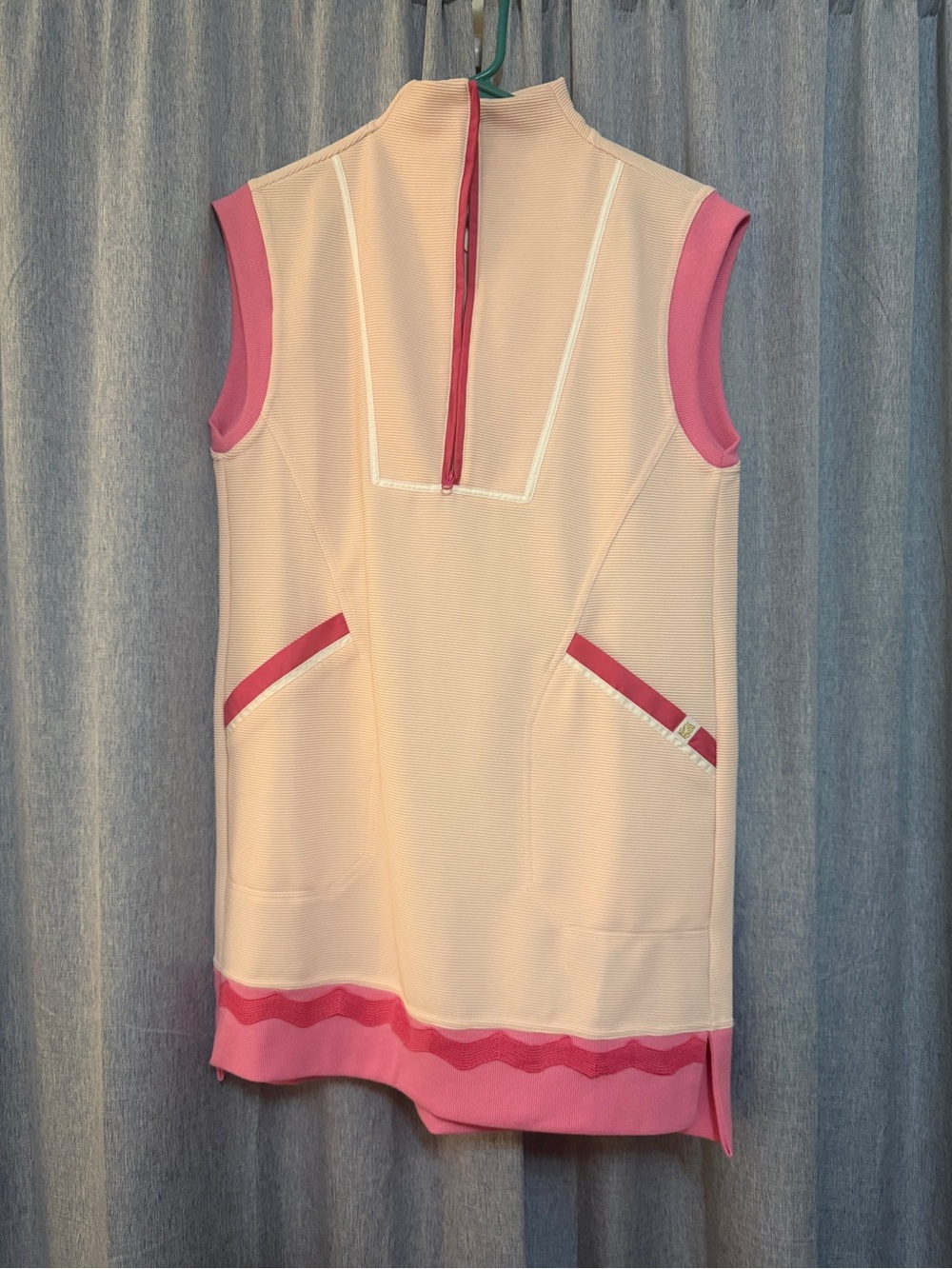Sleeveless light Pink & dark pink Retro style Tennis Dress